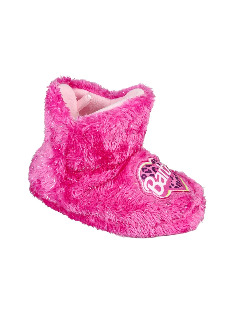 Pantofole a stivaletto da bambina con pelo - rosa