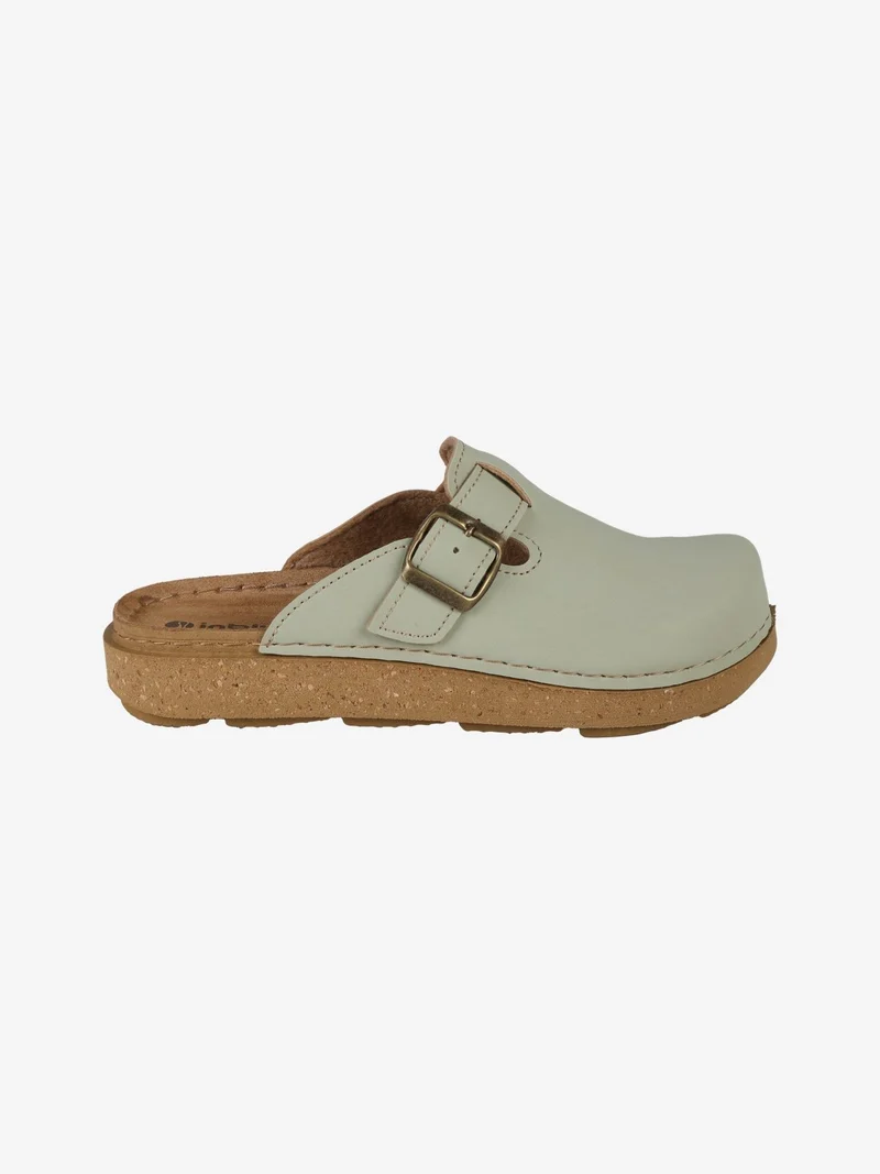 Sabot donna con fibbia - verde chiaro