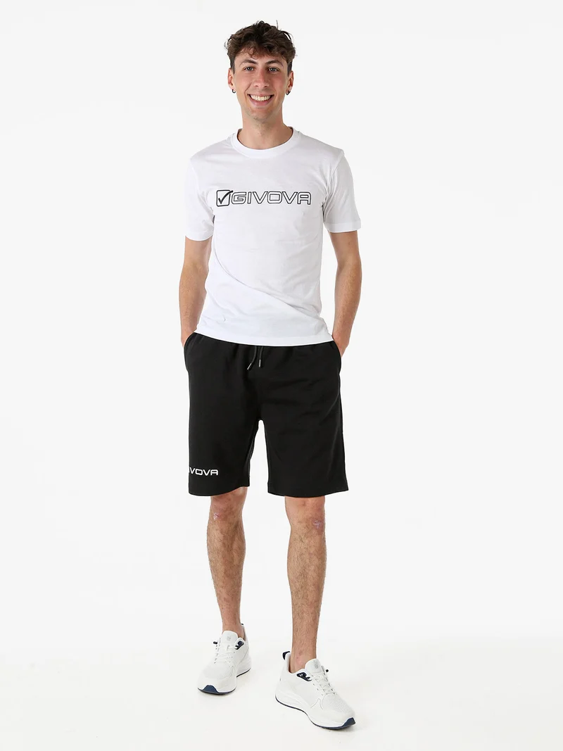 T-shirt da uomo in cotone con logo - bianco