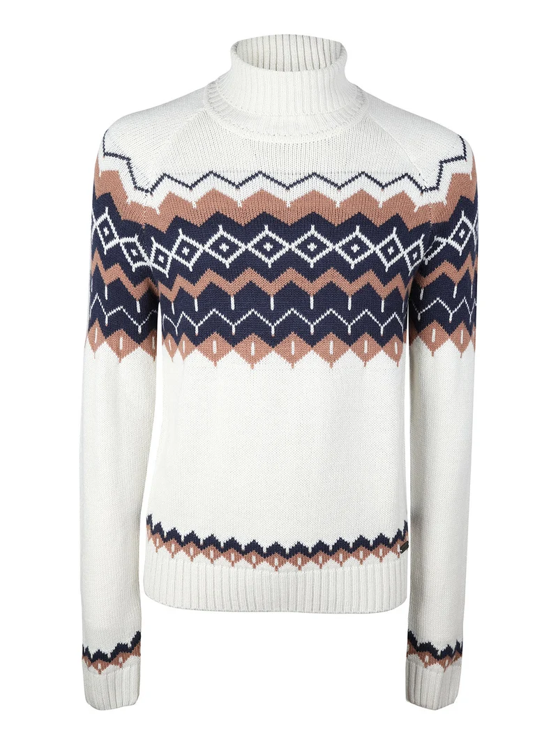 Maglione dolcevita da uomo in misto lana - beige