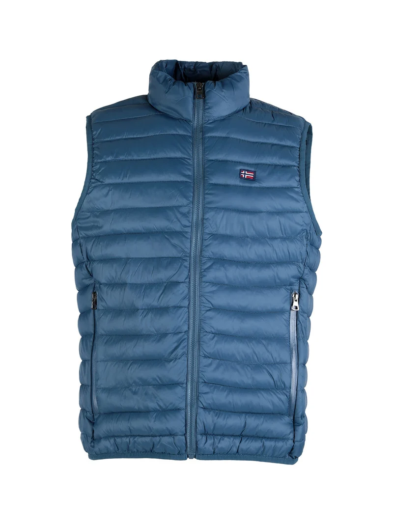 Gilet da uomo imbottito con zip - ottanio