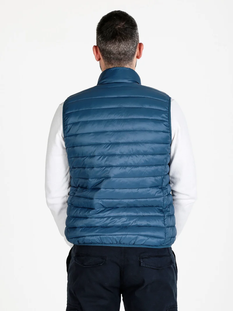 Gilet da uomo imbottito con zip - ottanio