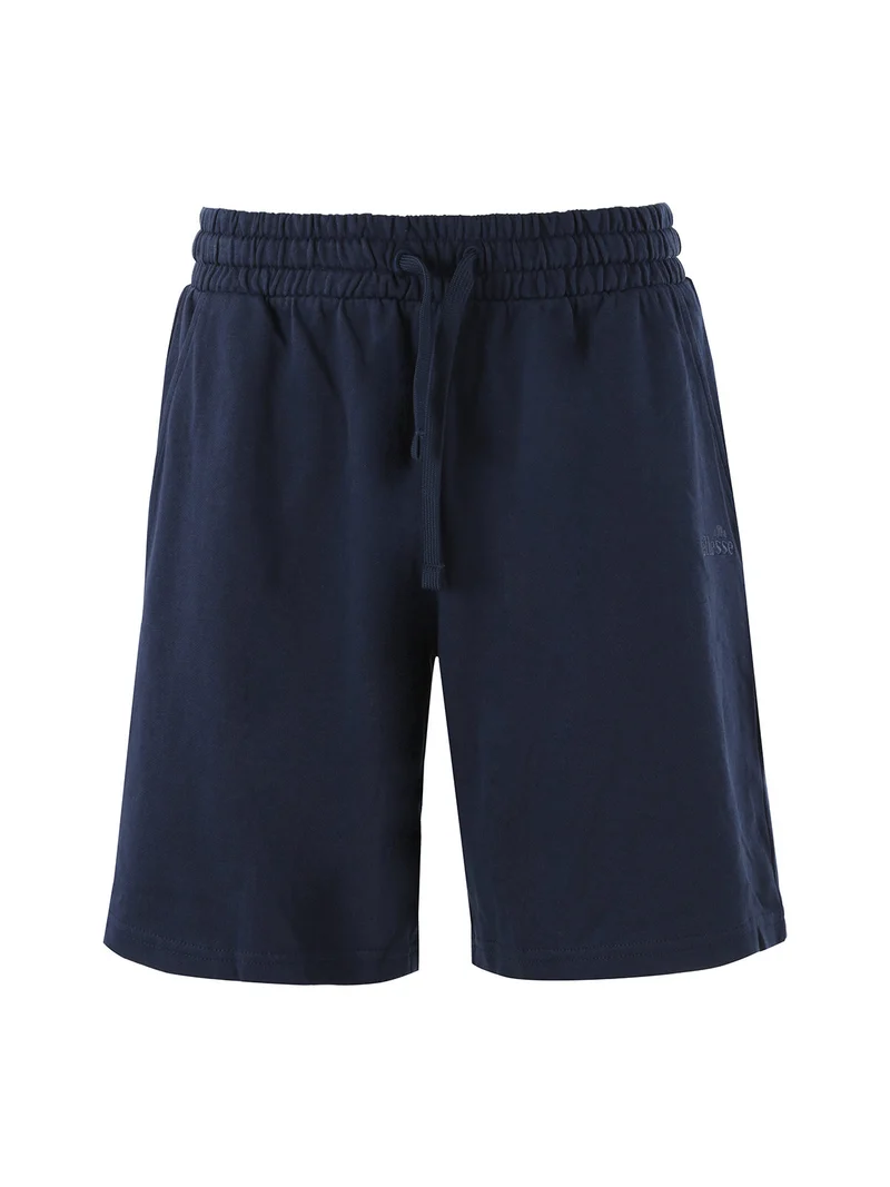 Bermuda da uomo in felpa con coulisse - blu scuro