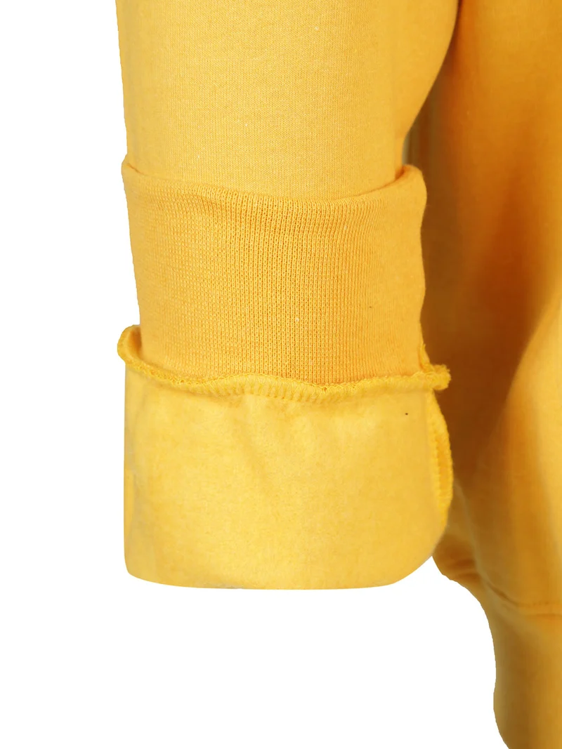 Felpa da uomo con cappuccio e zip - giallo