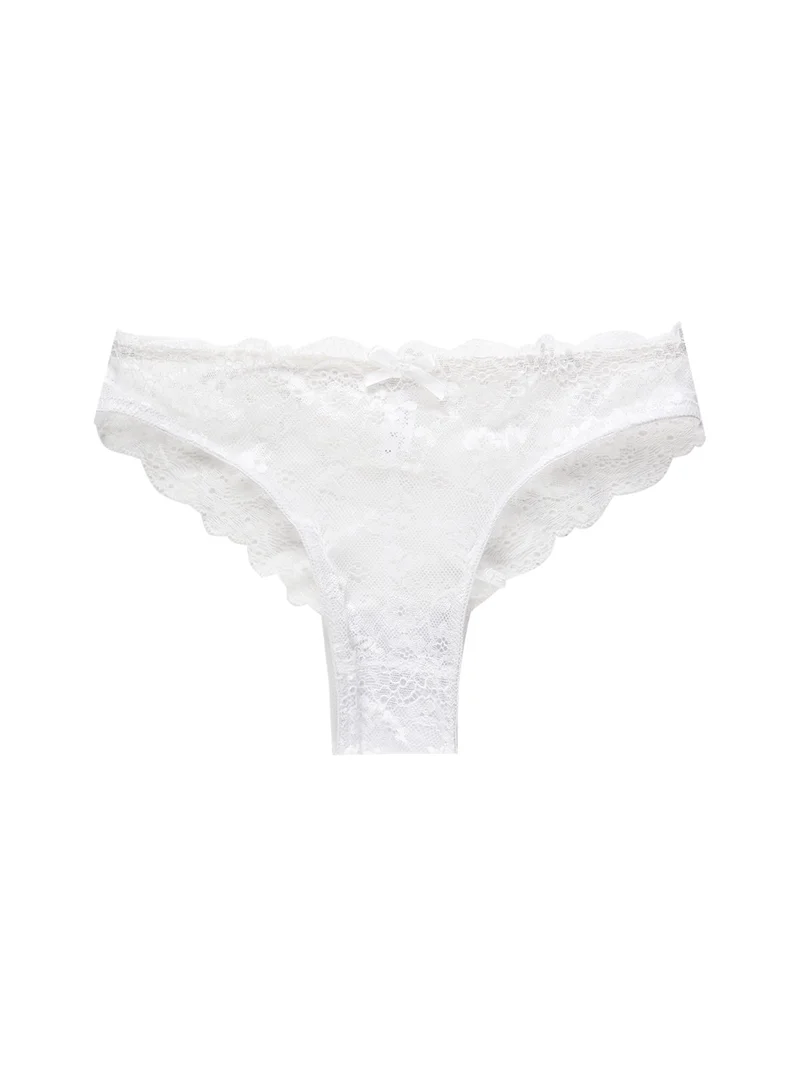 GianMarcoVenturi slip in pizzo SIRIO - bianco
