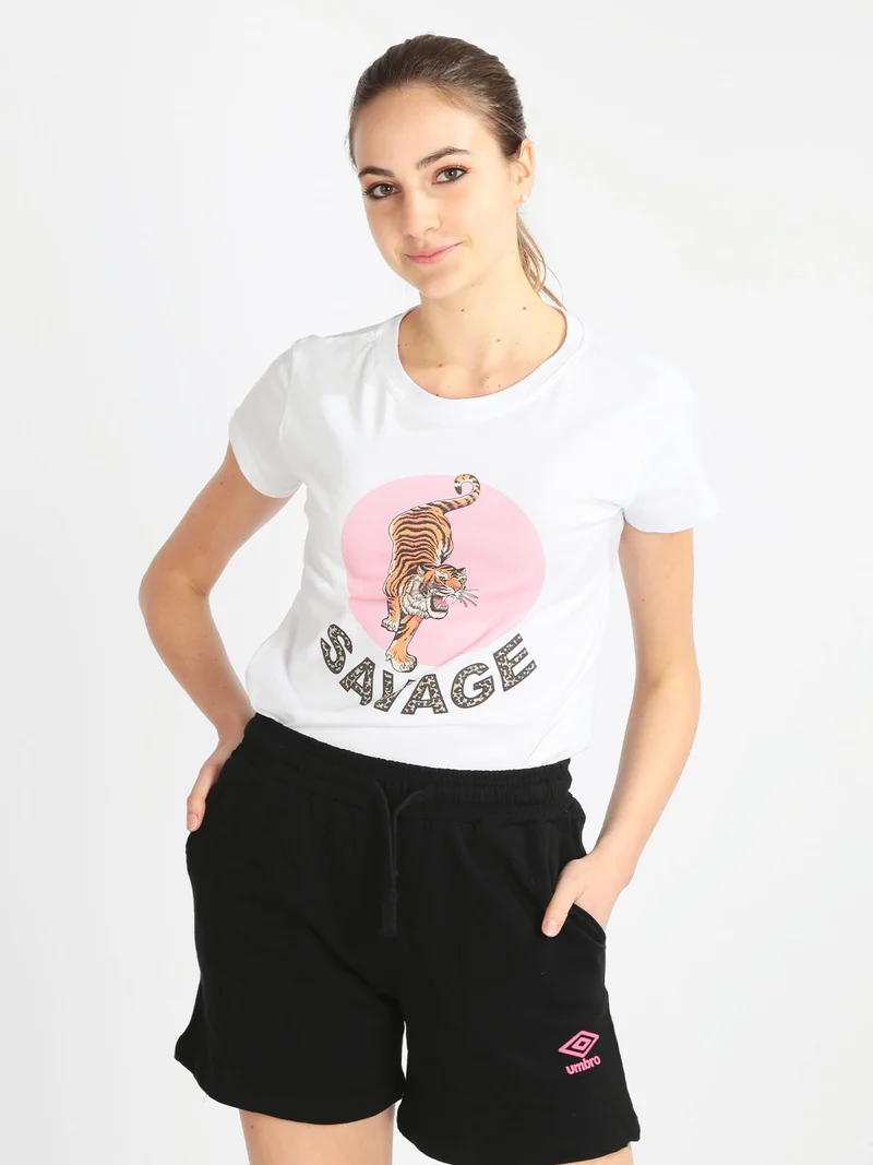 T-shirt donna tigre - rosa