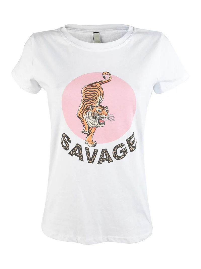 T-shirt donna tigre - rosa