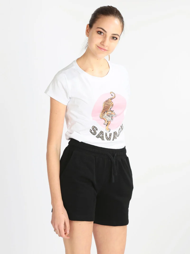 T-shirt donna tigre - rosa