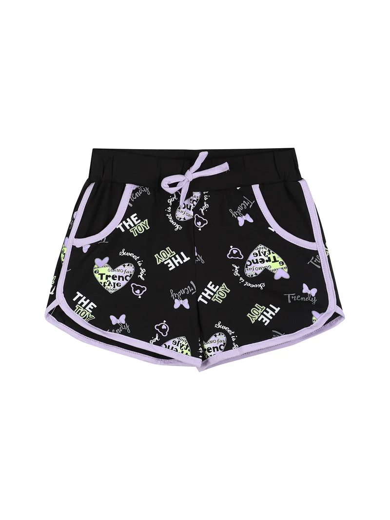 Shorts da bambina con stampe - lilla
