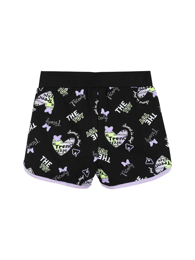 Shorts da bambina con stampe - lilla