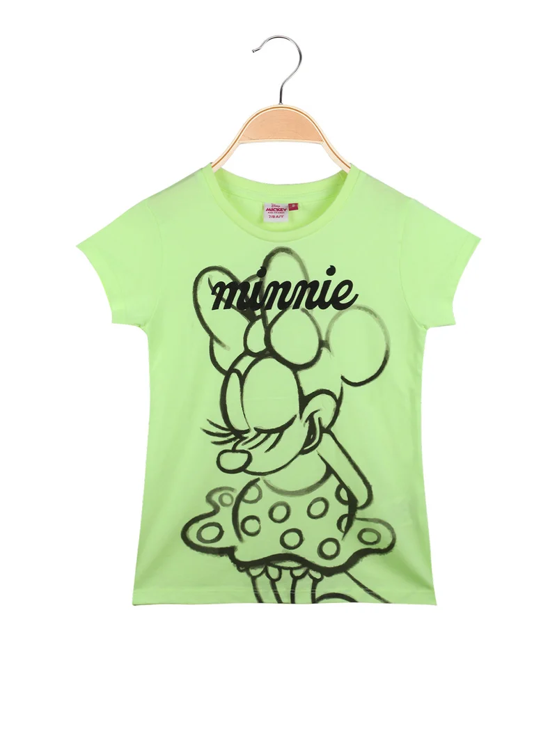 Minnie t-shirt da bambina con stampa - limone