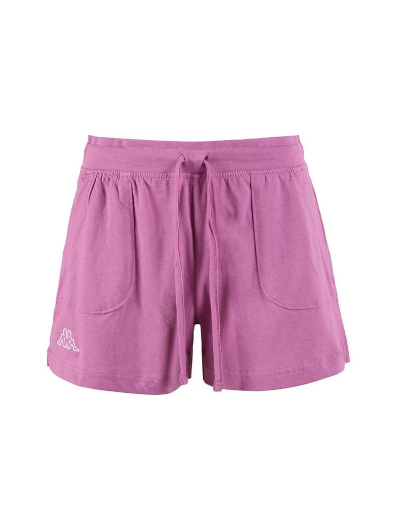 Shorts sportivi da donna in cotone - porpora