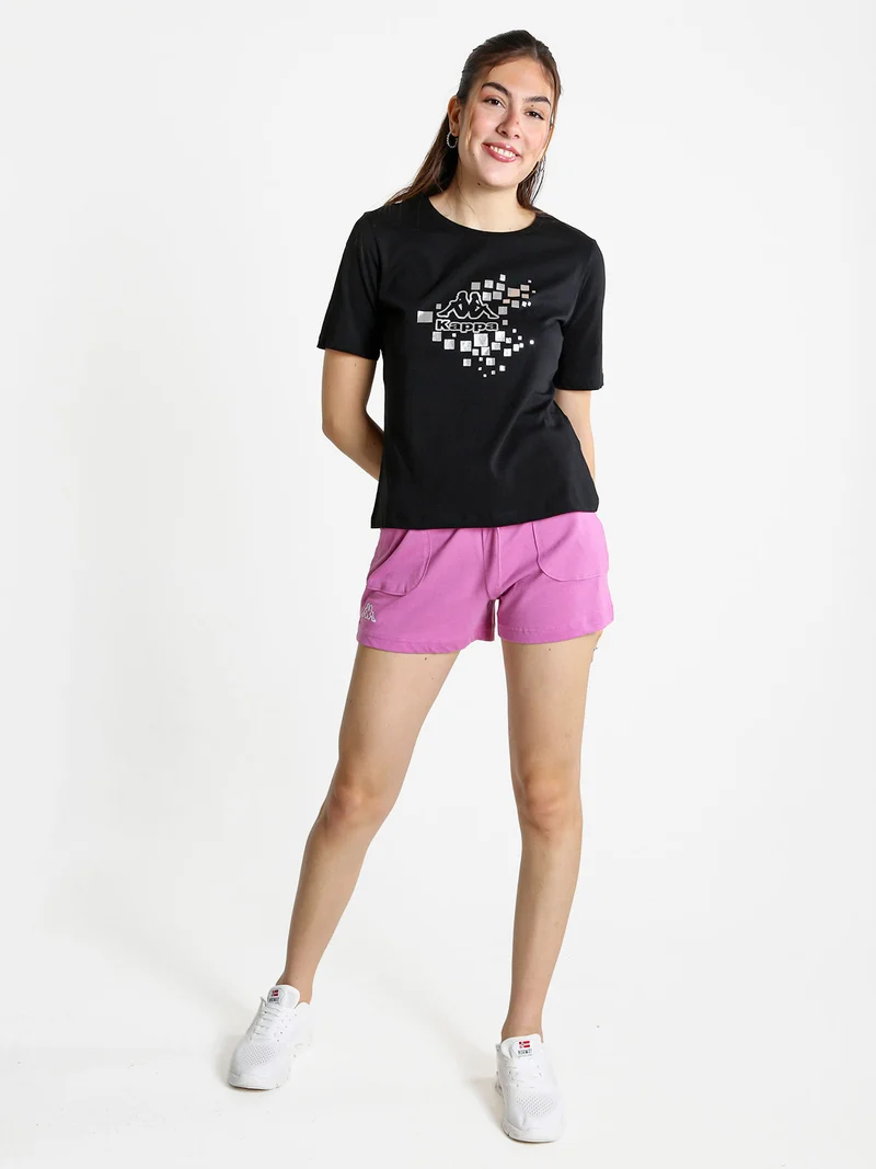 Shorts sportivi da donna in cotone - porpora