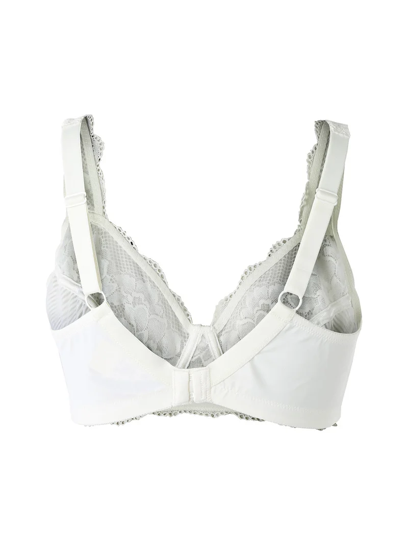 AR10 Reggiseno preformato con pizzo senza ferretto coppa C - panna