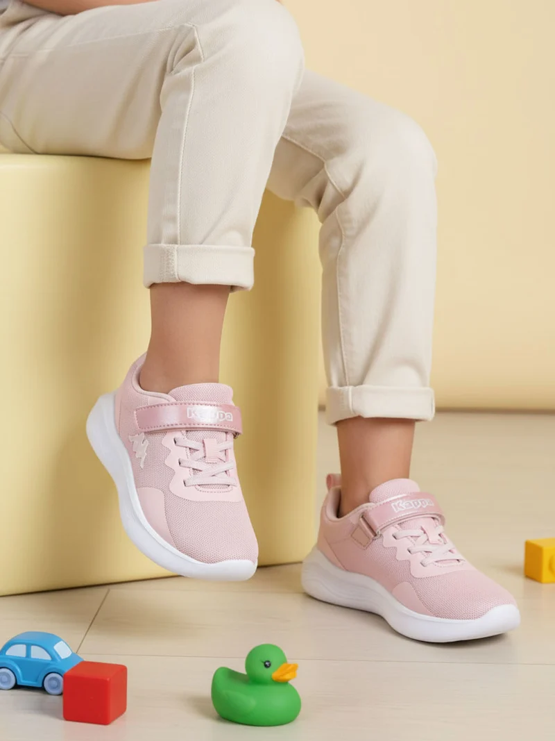 LOGO KOFY Sneakers sportive da ragazza in mesh con chiusura a strappo - rosa