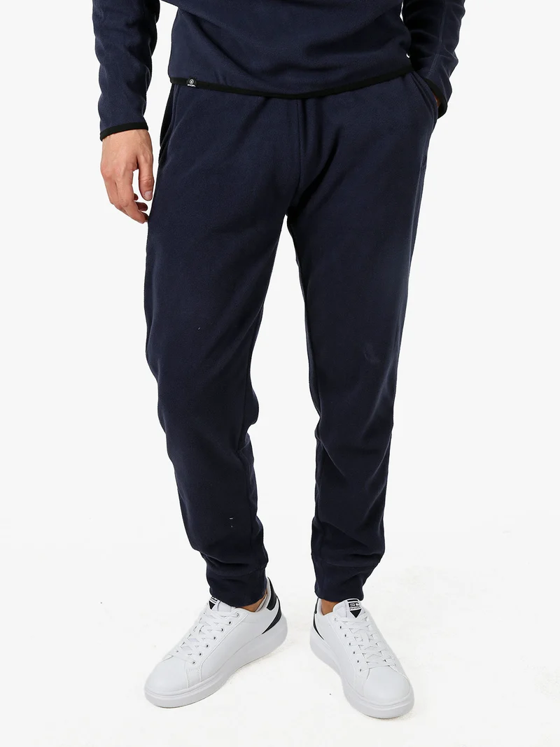 Pantaloni in pile da uomo - blu scuro