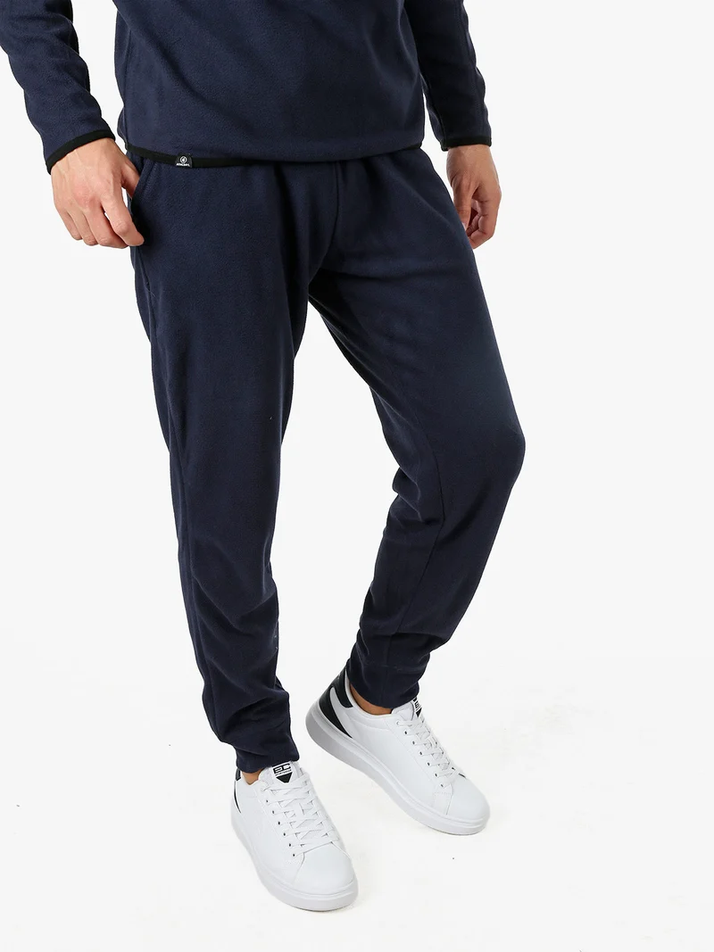 Pantaloni in pile da uomo - blu scuro