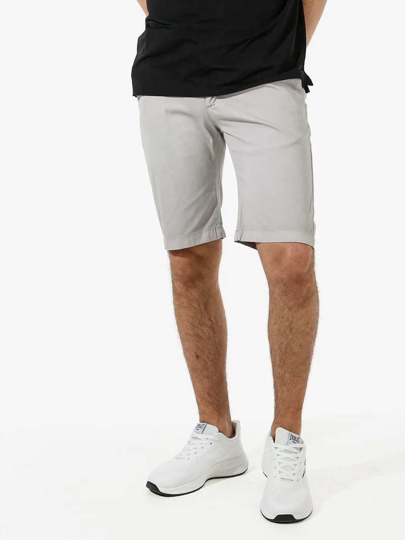 Bermuda in cotone da uomo - perla
