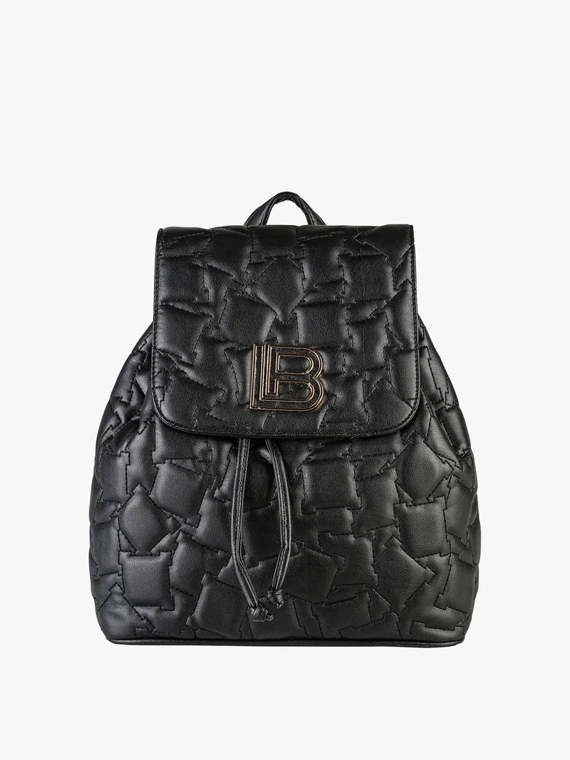 Zaino donna in ecopelle con pattina - nero