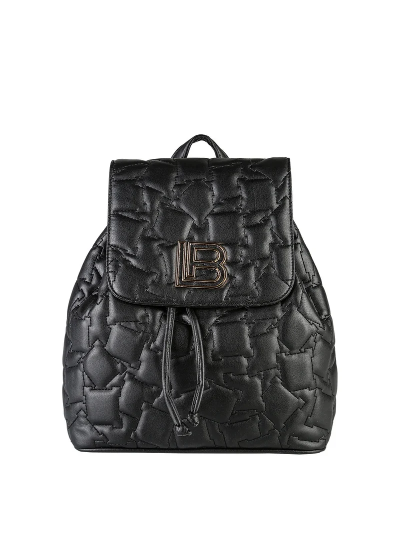 Zaino donna in ecopelle con pattina - nero