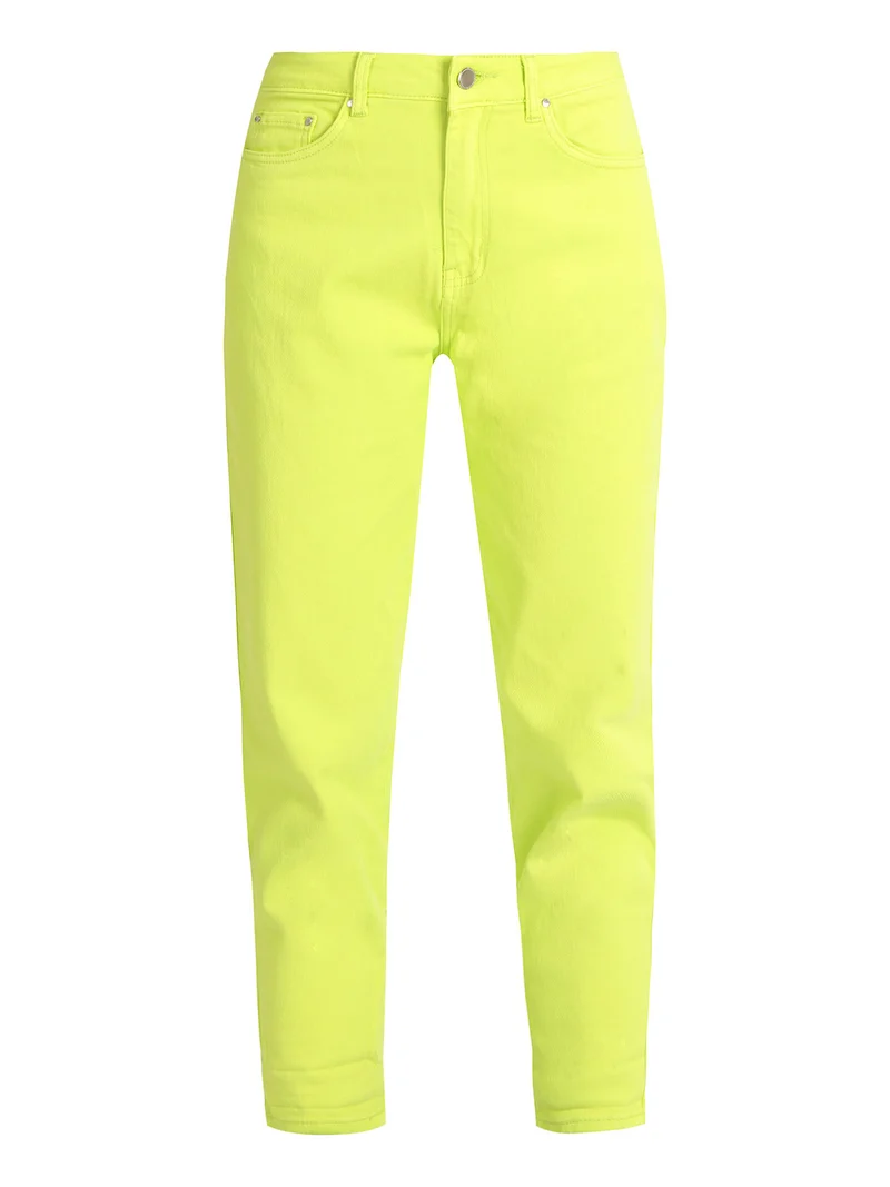 Jeans donna modello Mom fit - limone