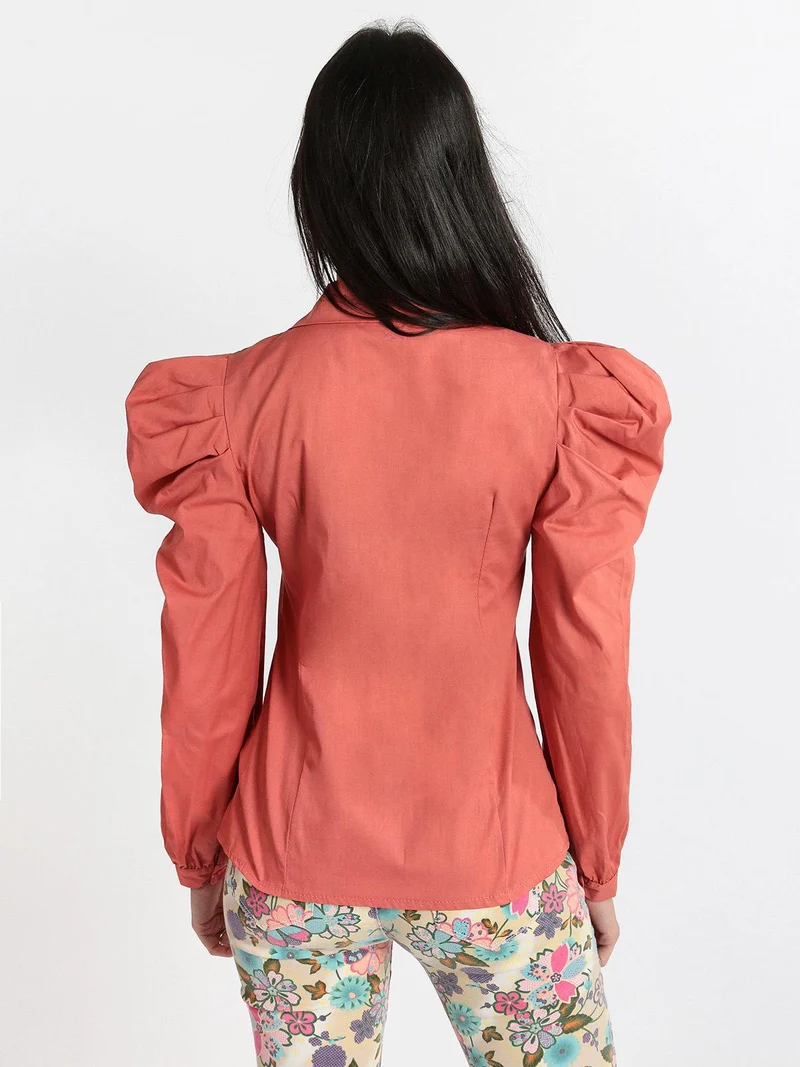 Camicia classica con maniche a sbuffo - anguria