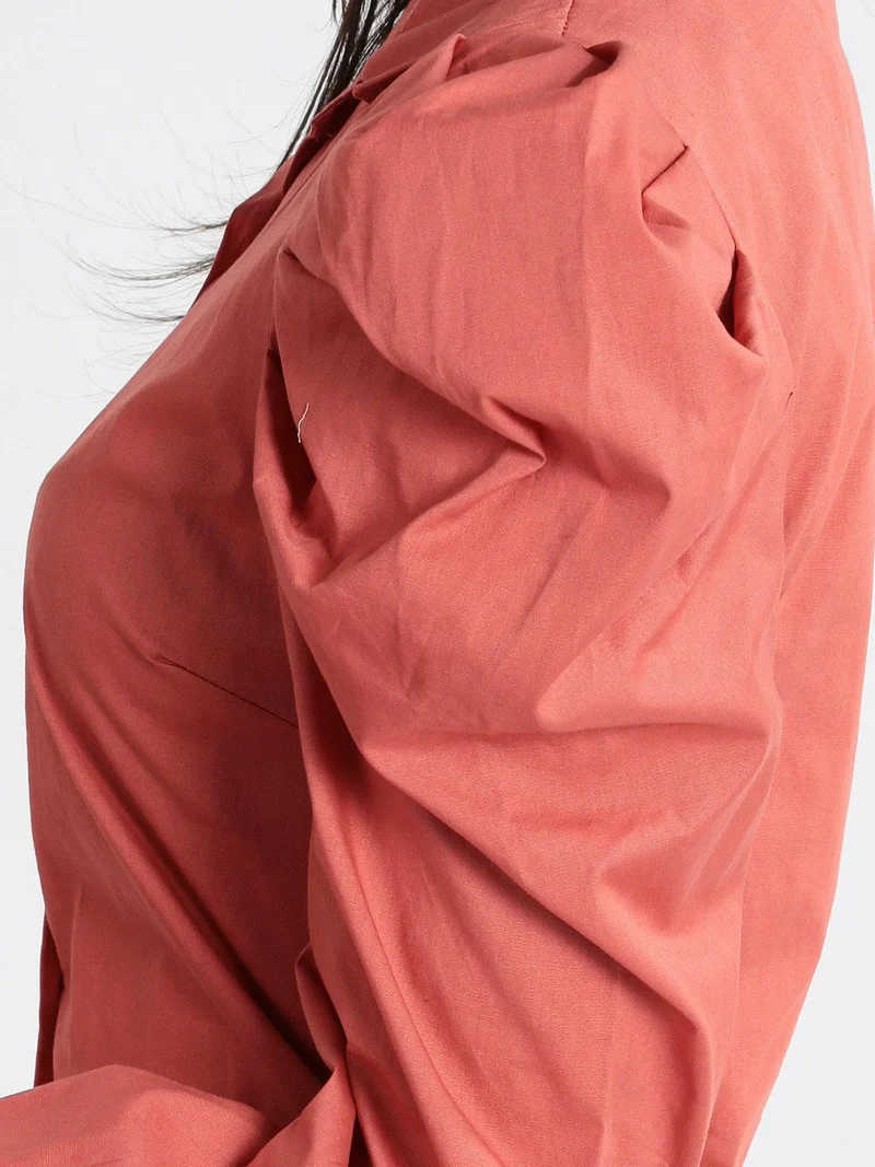 Camicia classica con maniche a sbuffo - anguria