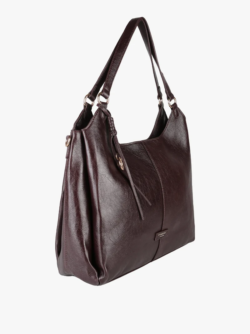 Borsa hobo da donna con doppi manici - moro
