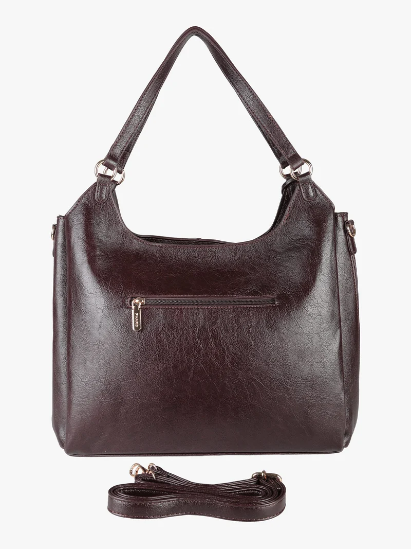 Borsa hobo da donna con doppi manici - moro