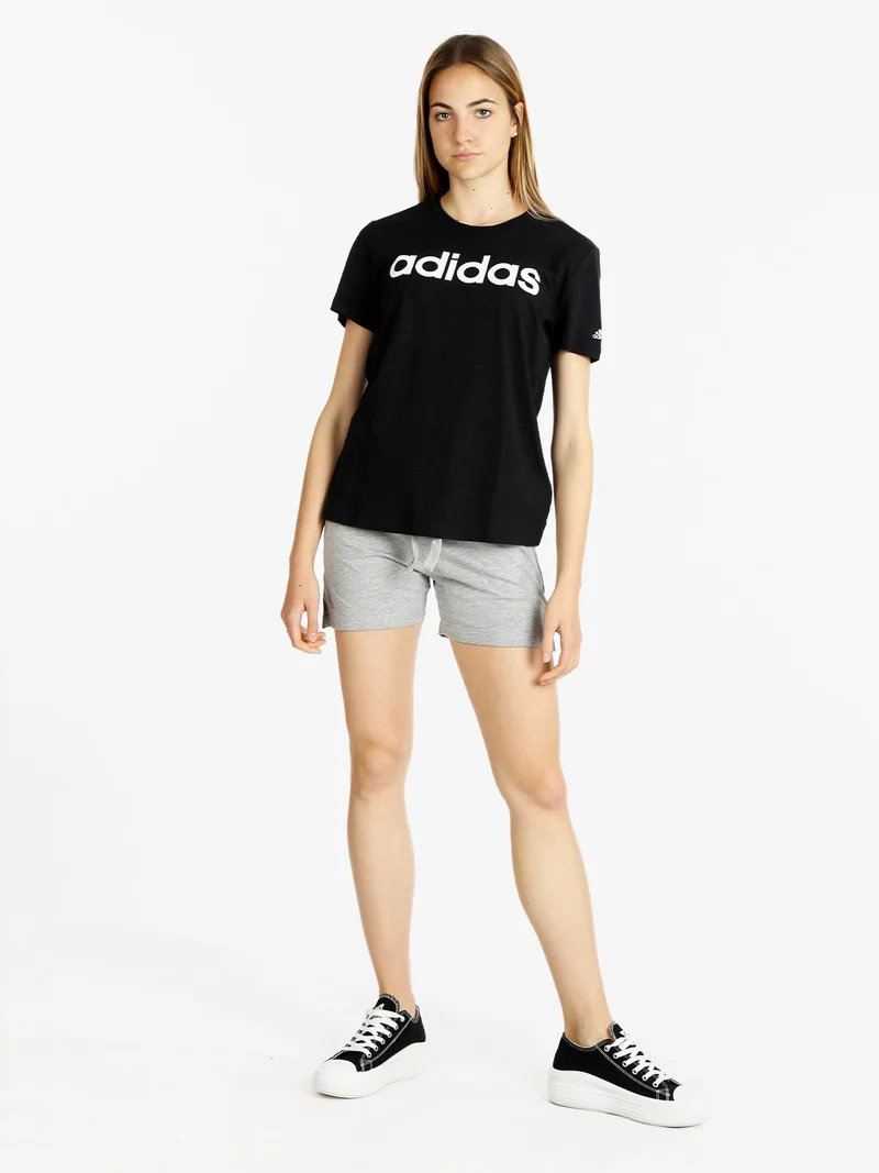 Shorts sportivi in cotone donna con coulisse - grigio