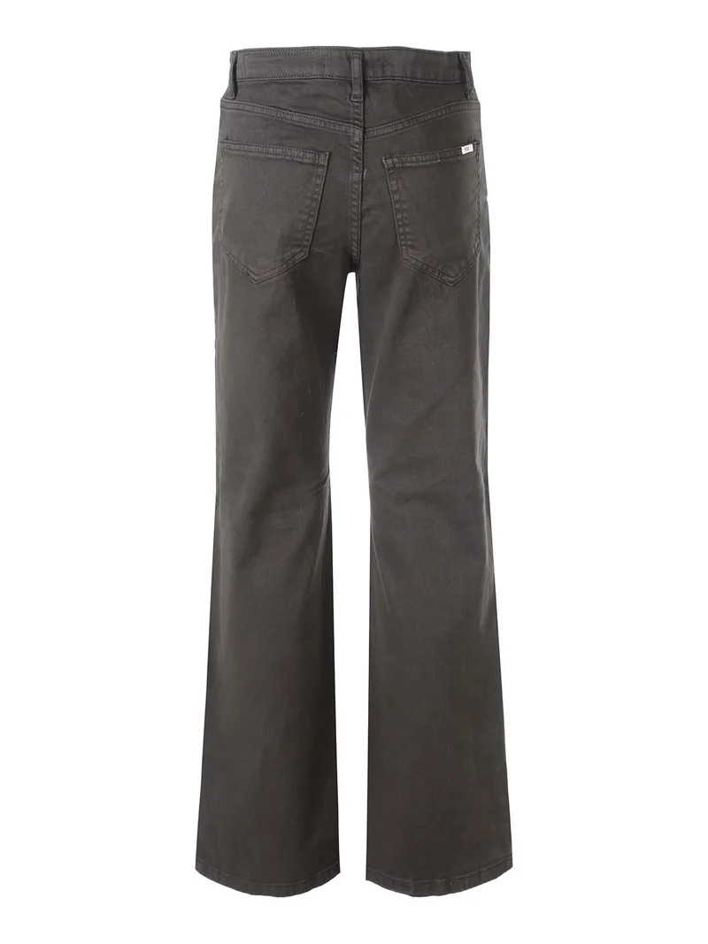Pantaloni jeans da donna a gamba larga - moro