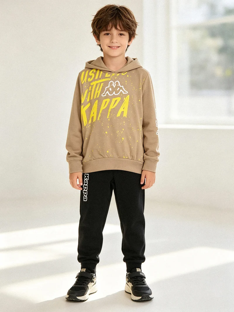 Completo tuta 2 pezzi da bambino con cappuccio - khaki