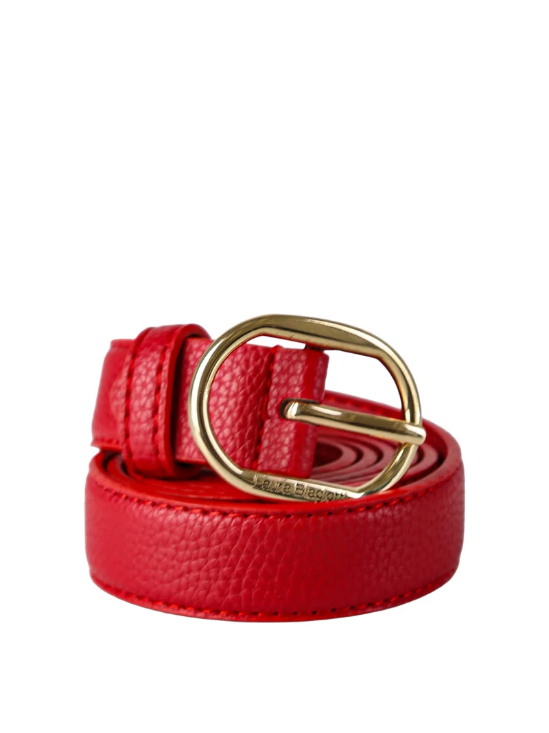 Cintura da donna in ecopelle martellata - rosso