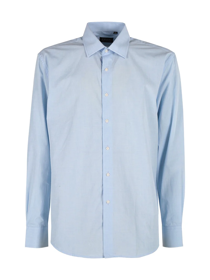 Camicia da uomo regular fit in cotone - azzurro