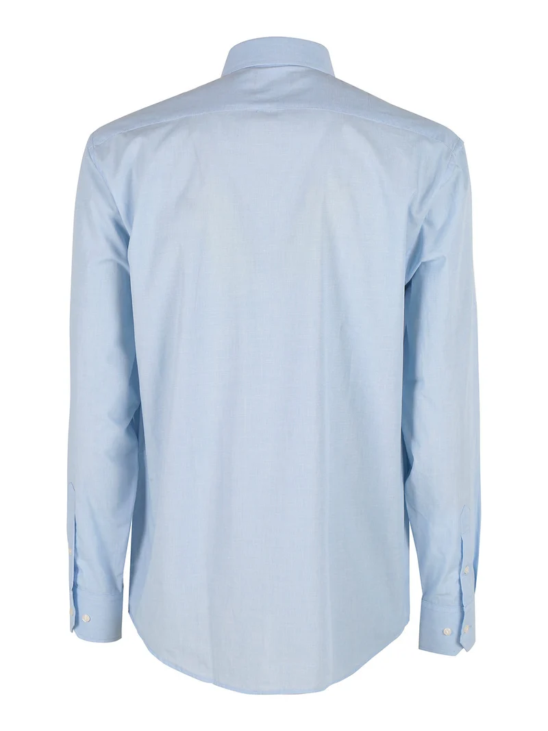 Camicia da uomo regular fit in cotone - azzurro