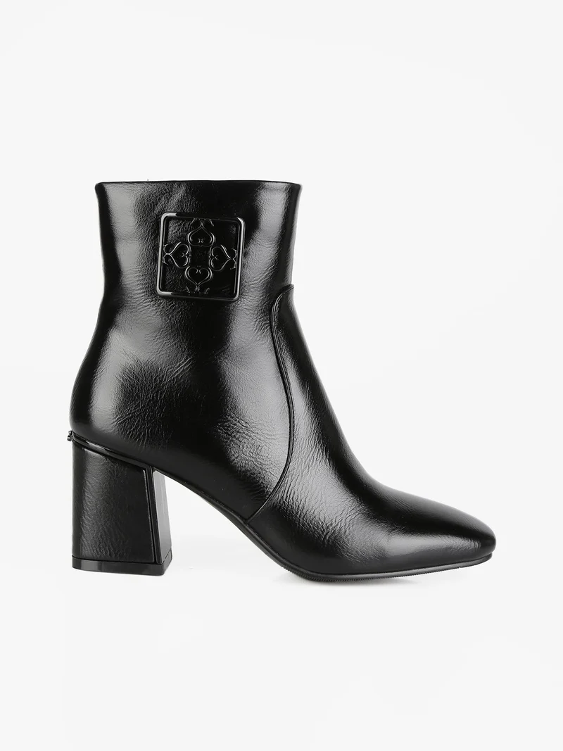 Stivaletti donna con tacco - nero