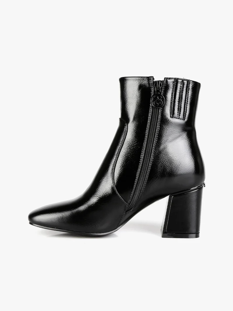Stivaletti donna con tacco - nero