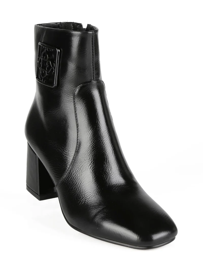 Stivaletti donna con tacco - nero