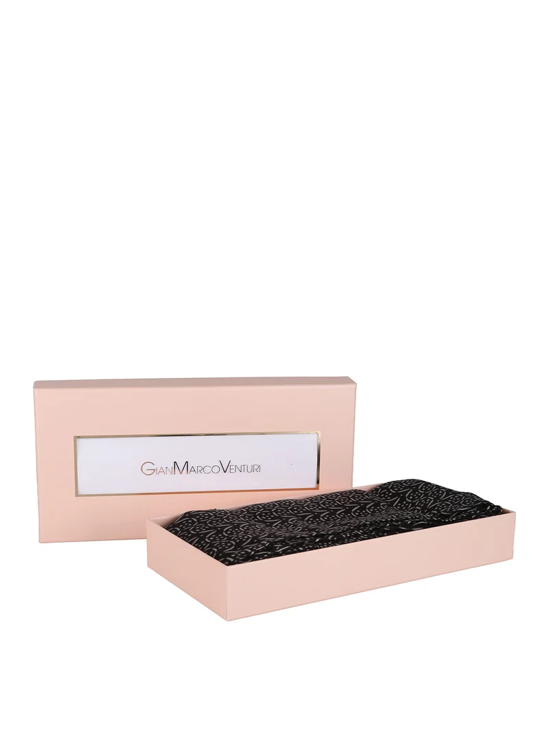 Sciarpa donna con stampe - nero