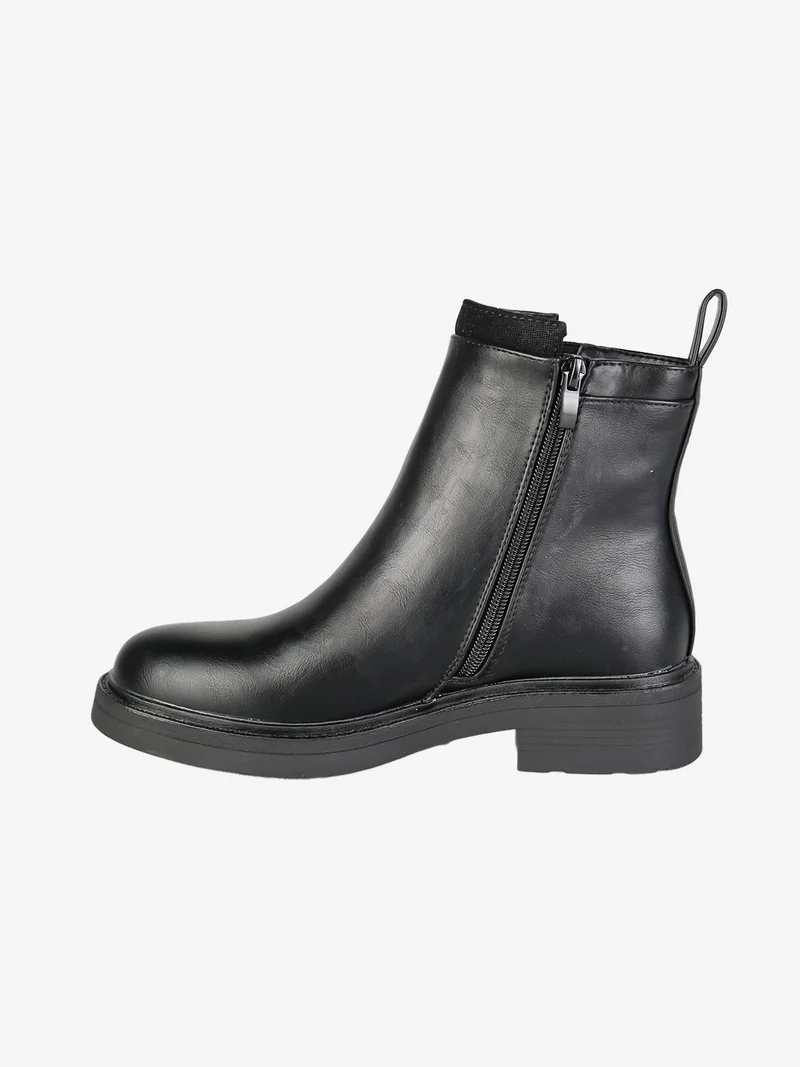 Stivaletti donna con zip - nero