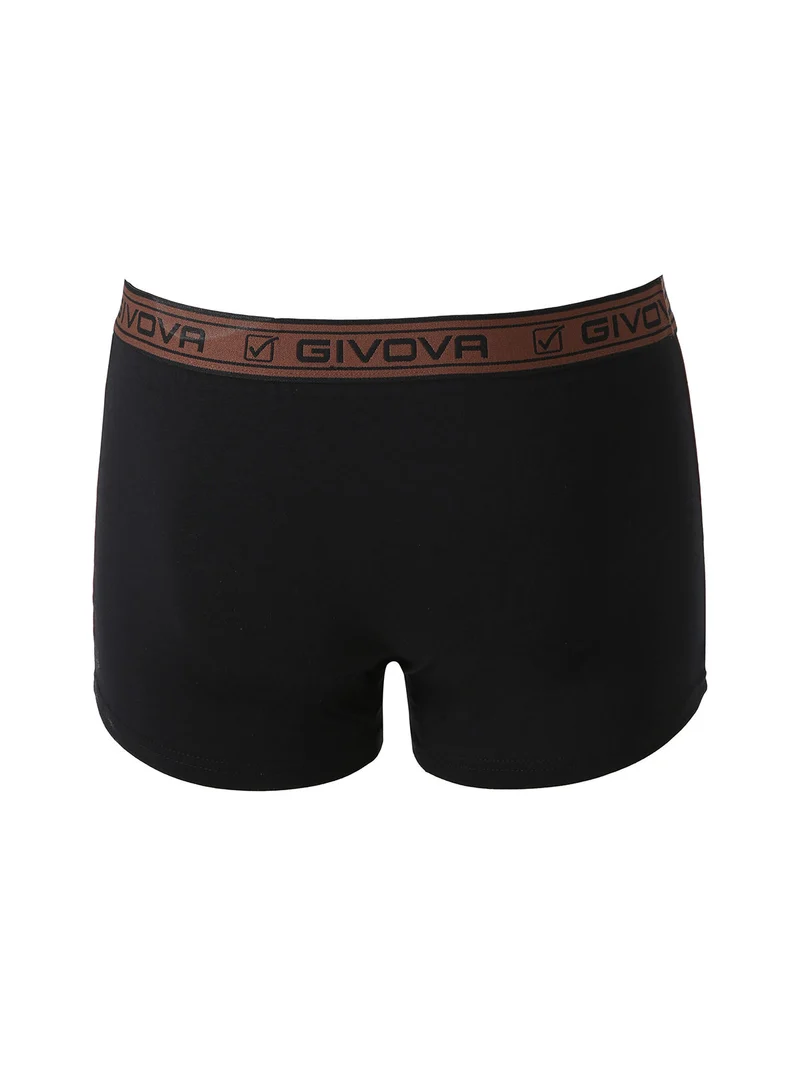 Boxer da uomo bicolore in cotone bielastico - marrone