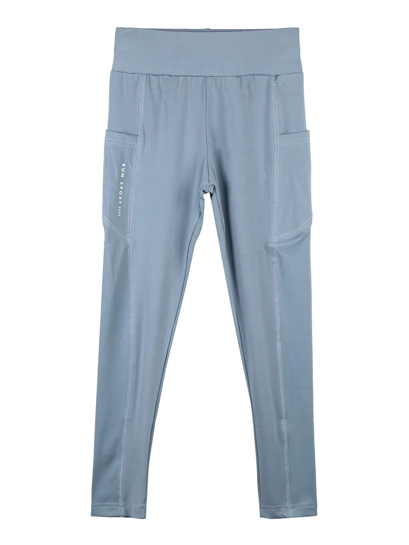 Leggings sportivi da bambina - azzurro