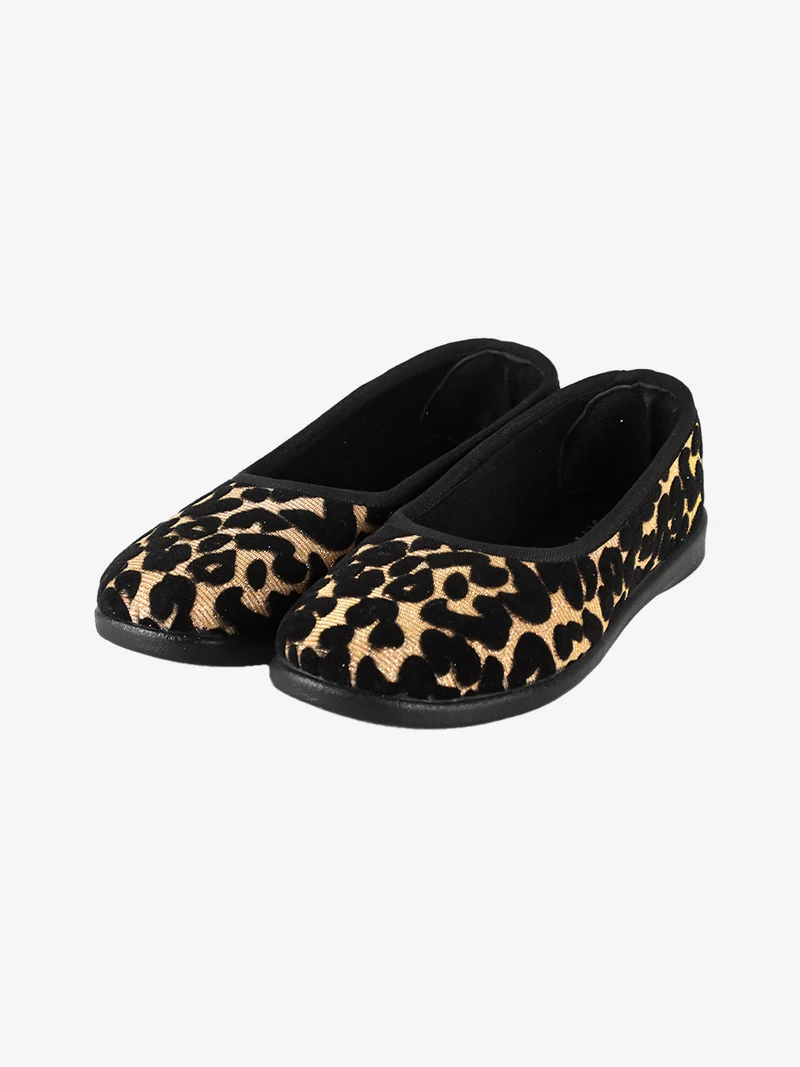 Pantofole chiuse da donna con glitter - oro