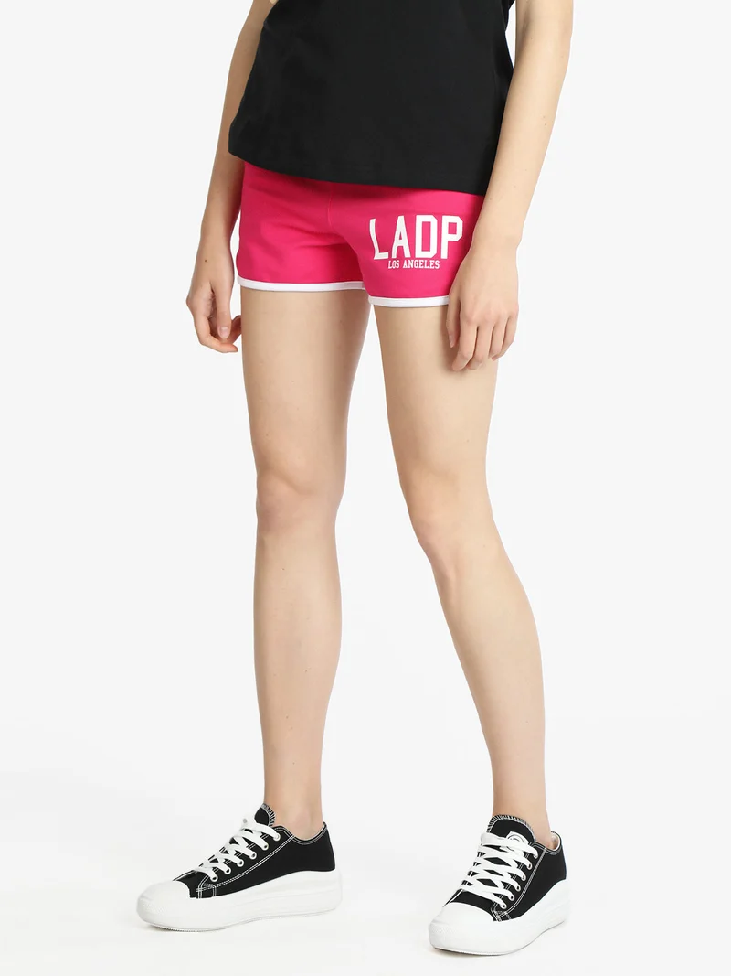 Shorts sportivi donna con coulisse - fucsia