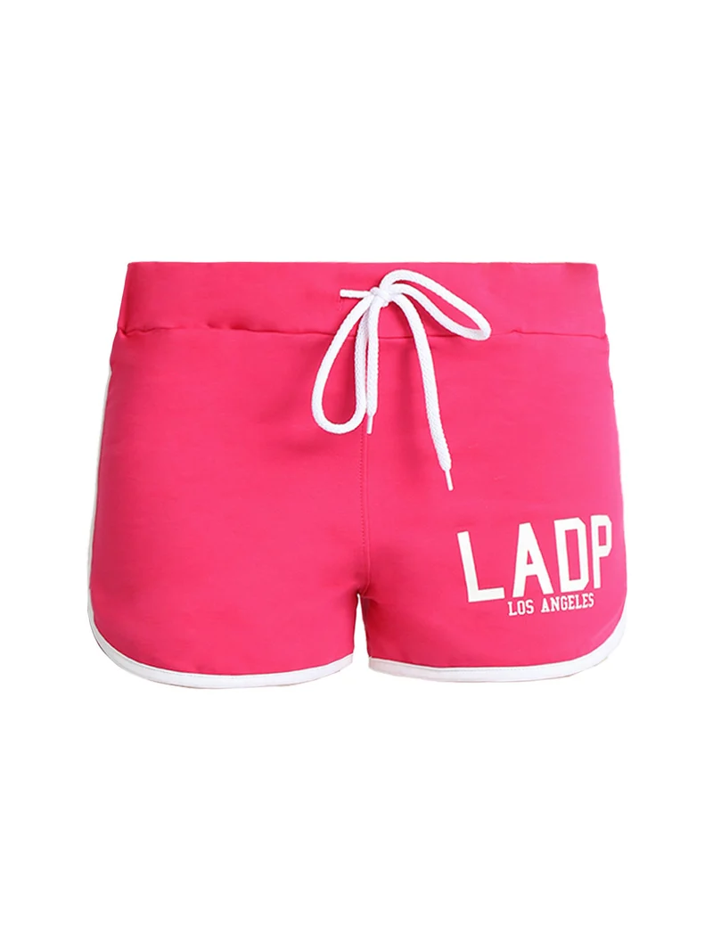 Shorts sportivi donna con coulisse - fucsia