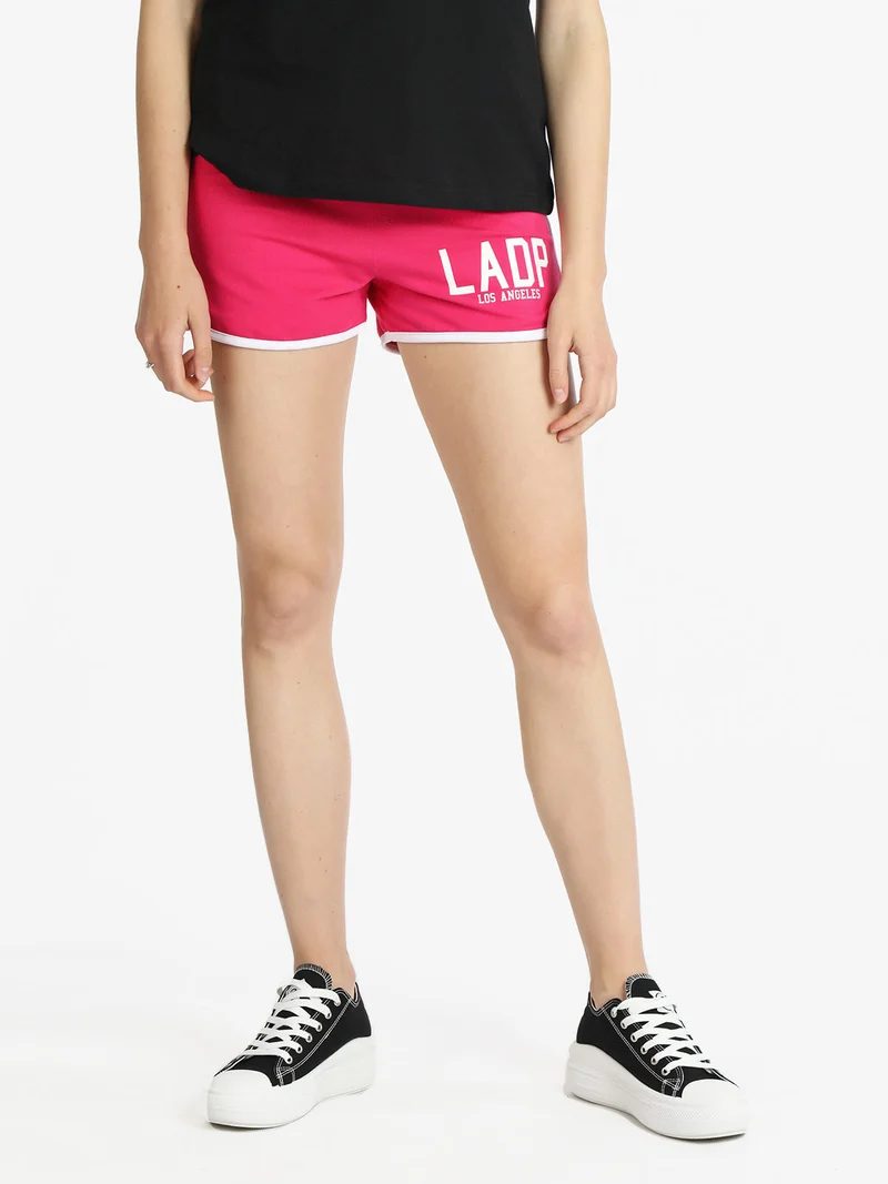 Shorts sportivi donna con coulisse - fucsia