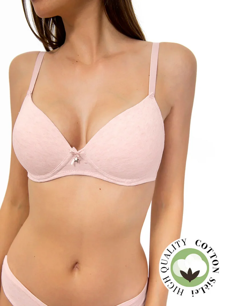 1456 Reggiseno imbottito senza ferretto coppa B - rosa