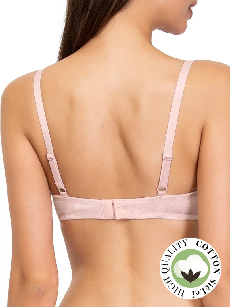 1456 Reggiseno imbottito senza ferretto coppa B - rosa