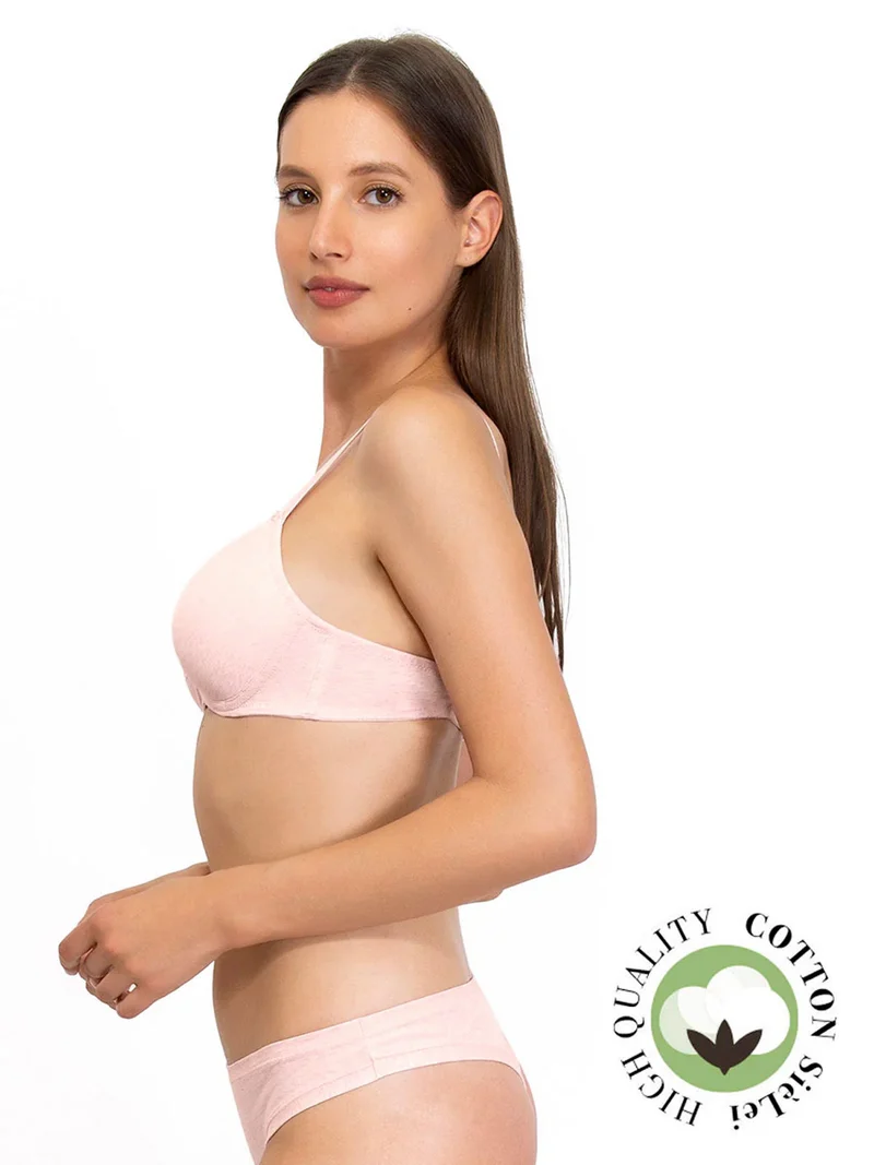 1456 Reggiseno imbottito senza ferretto coppa B - rosa