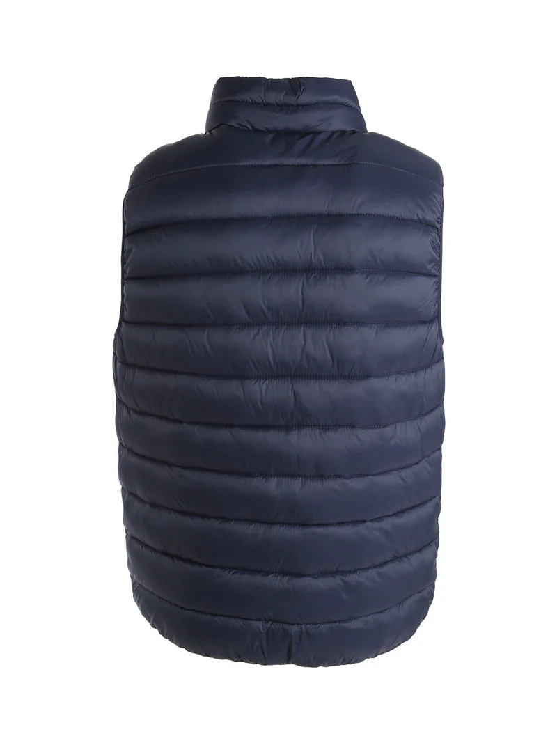 Gilet da uomo con cerniera imbottito - blu scuro